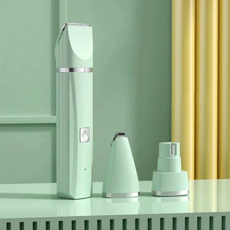 4 in 1 Electric Pet Grooming Kit - Hair Trimmer, Clippers, Nail Grinder for Cats & Dogs - PetAndCamping