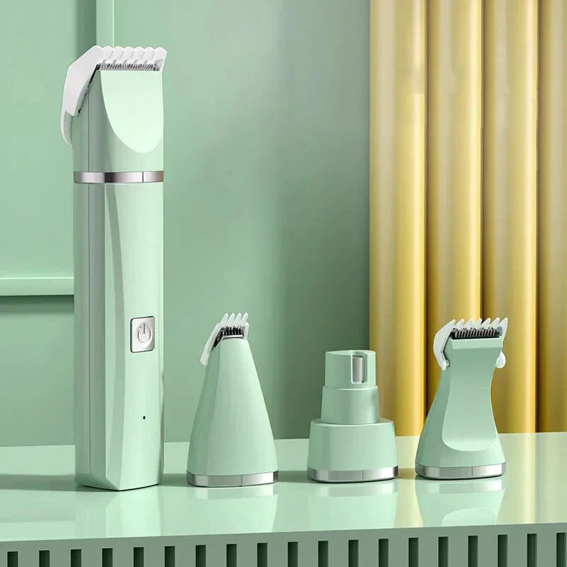 4 in 1 Electric Pet Grooming Kit - Hair Trimmer, Clippers, Nail Grinder for Cats & Dogs - PetAndCamping