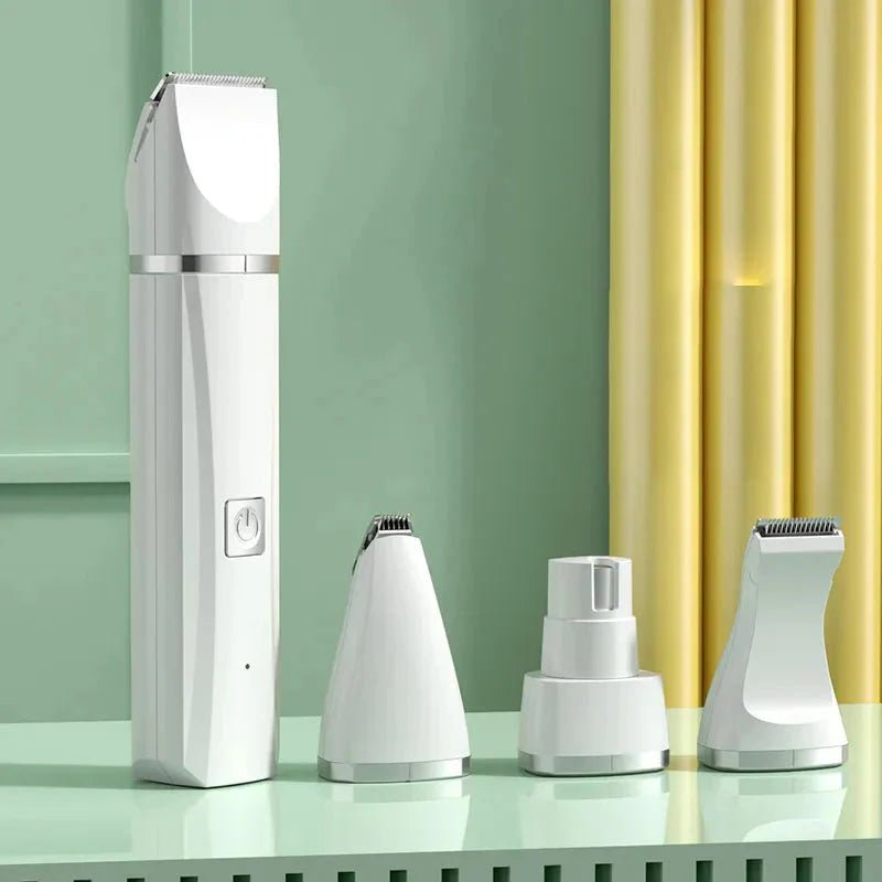 4 in 1 Electric Pet Grooming Kit - Hair Trimmer, Clippers, Nail Grinder for Cats & Dogs - PetAndCamping