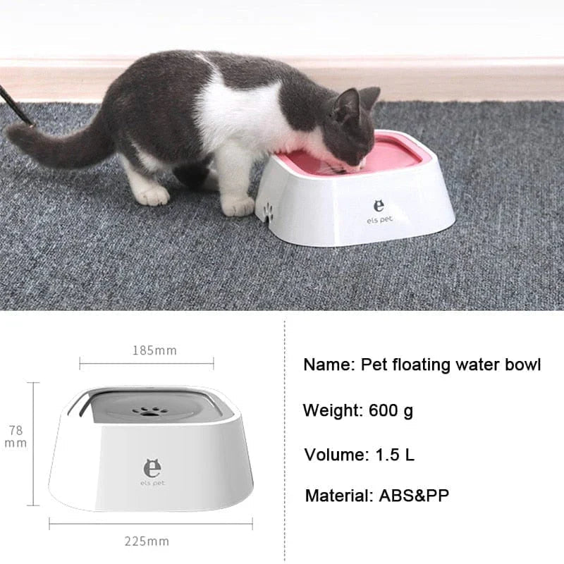 Dog Drinking Water Bowl with Floating Design - Non - Wetting, Non - Skid, Large Capacity - PetAndCamping