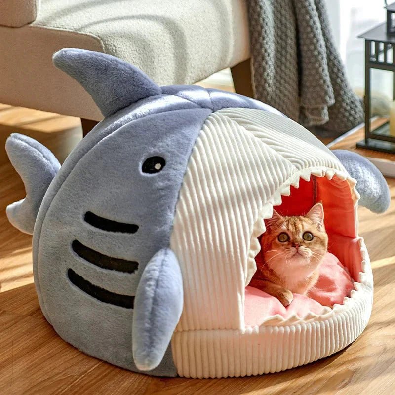 Luxury Plush Shark Pet Bed - PetAndCamping