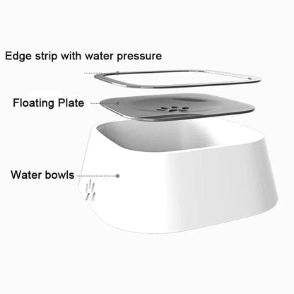 Dog Drinking Water Bowl with Floating Design - Non - Wetting, Non - Skid, Large Capacity - PetAndCamping
